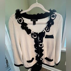 White House Black Market Embellished
Metallic Top - Size Large